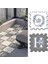 Dijital Baskılı Kare Desenli-Sweel Home Karakter Yazılı Balkon Halısı Yolluk Yapboz Puzzle Japon Halı 1