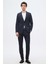Slim Fit Lacivert Çizgi Desenli Takim Elbise 2