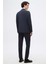 Slim Fit Lacivert Çizgi Desenli Takim Elbise 4