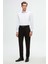 Slim Fit Siyah Düz Sivri Yaka Viskonlu Takim Elbise 4