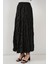 Uzun Kırışık Etek 8034 - Siyah 2