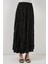 Uzun Kırışık Etek 8034 - Siyah 4