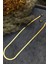 Çelik Italyan Zincir Yassı Model 45 cm Gold 1