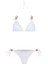 Zincir Aksesuarlı Ekru Üçgen Bikini Takım 1