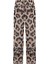 Simli Leopar Desen Bağcıklı Pantolon 1