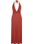 Askılı Oranj Lurex Elbise 1