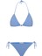 Dokulu Arkası Büzgülü Mavi Bikini Takım 1