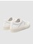Erkek Özel Yapım Bağcıklı Geçme Taban Dikişli Sneaker Ayakkabı 292M1308 Beyaz 3