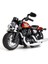 Alev Desenli Farı Yanabilen Müzikli Metal Oyuncak Motor Harley Motorsiklet 14 Cm. 1
