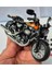 Alev Desenli Farı Yanabilen Müzikli Metal Oyuncak Motor Harley Motorsiklet 14 Cm. 2