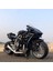 Kawasaki Ninja H2R Farı Yanabilen Motor Müzikli Metal Oyuncak Motosiklet 14 Cm. Gri Siyah Kırmızı 2
