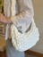 Cluody Bag Cream Baget Kapitone / Krem Quilted Crossbody El Ve Omuz Çantası Boy:27 En:41 Sap:99) 3