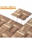 Real Wood 'gerçek Teak' Klasik,yüzeyi Işlenmemiş, Kilitli Karo Deck, 30×30 cm (10'luk Paket), Iç ve Dış Mekan Kullanımı Için Kolay Kurulum Yer Karosu, 12 Çıtalı/karo, Fsc Sertifikalı 2