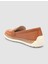 %100 Hakiki Deri Taba Kadın Loafer 5