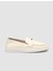 %100 Hakiki Deri Bej Kadın Loafer 1