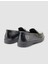 %100 Hakiki Deri Siyah Croco Desen Kadın Loafer 3