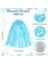 Nessiworld Karlar Ülkesi Elsa Frozen Mavi Pelerin – 80 cm Kar Desenli Çocuk Pelerini ( Taç Hariç ) 3