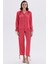 Seille Pembe Saten Uzun Pijama Takımı 1