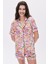 Selly Desenli Viskon Kısa Pijama Takımı 1