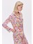 Selly Desenli Viskon Uzun Pijama Takımı 4