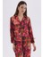 Seille Desenli Uzun Saten Pijama Takımı 1