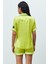 Amoureux Saten Lime Kısa Pijama Takımı 5