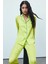 Amour Saten Lime Uzun Pijama Takımı 4