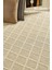 Geometrik Çizgiler Modern Tasarımlar Iskandinav Dokuma Taban Iç ve Dış Mekan Ince Sisal Halı Bej 2