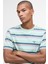 Houstead Stripe Tailored Fit T-Shirt GN12 Pale Apple 5