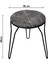 Akın Lüx Metal Ayaklı Tabure - Gri - 45X36X36 cm 5