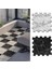 Dijital Baskı Siyah-Beyaz Taraftar Balkon Halısı Yolluk Yapboz Puzzle Japon Halı 1