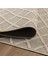 Geometrik Çizgiler Modern Tasarımlar Iskandinav Dokuma Taban Iç ve Dış Mekan Ince Sisal Halı Bej 5
