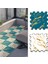 Dijital Baskılı Göz Alıcı Rengarenk Mermer Desenli Balkon Halısı Yolluk Yapboz Puzzle Japon Halı 1