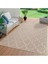 Geometrik Çizgiler Modern Tasarımlar Iskandinav Dokuma Taban Iç ve Dış Mekan Ince Sisal Halı Bej 1