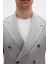 Ds Damat Regular Fit Gri Çizgili Kruvaze Takim Elbise 4HF05ORT01588 5