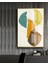 yeşil-Sarı-Beyaz Soyut Model 1 |çerçeveli Temperli Cam Tablo Tekli Dikey 1