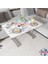 Tekerlekli Masa Orta Sehpa 70 x 110 Yükseklik 58 cm Metal Ayak Yemek Masası Balkon Masası 2