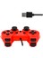 Kablolu Pc Gamepad – D-Input & X-Input Destekli Titreşimli USB Oyun Kolu Kırmızı 2