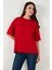 Streç Oversize Fit Bisiklet Yaka T Shirt Bayan T Shirt 5865911 3