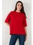 Streç Oversize Fit Bisiklet Yaka T Shirt Bayan T Shirt 5865911 5
