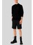 Relaxed Fit Uzun Kollu Logolu Erkek Sweatshirt Siyah 4
