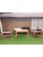 Alisa 4+1+1 Bahçe Balkon Teras Ahşap Oturma Grubu 3