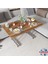Tekerlekli Masa Orta Sehpa 70 x 110 Yükseklik 58 cm Metal Ayak Yemek Masası Balkon Masası 2