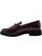 Deri Bordo Loafer Düz 780 18 2