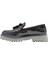 Deri Gumus Loafer Düz 15 4026 2