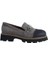Deri Grı Loafer Düz 02 318 05 1