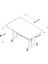 Tekerlekli Masa Orta Sehpa 70 x 110 Yükseklik 58 cm Metal Ayak Yemek Masası Balkon Masası 3