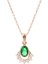 925 Ayar Gümüş Nişane Tasarım Oval Zümrüt Taşlı Kolye 1
