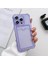 Trend iPhone 14 Için Şeffaf Kartlıklı Kılıf Anti Shock Full Koruma Sağlayan Kılıf Kartvizitli Köşelerden Darbe Emici Kılıf (Lila) 2