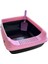 Elekli Açık Kedi Tuvaleti **kürek - Mama Kabı Hediyeli -Pembe 1